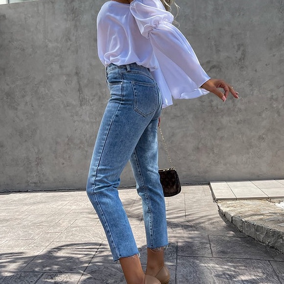 Off Shoulder Chiffon Blouse. - Picture 15 of 16